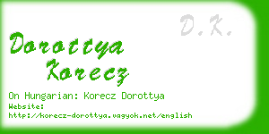 dorottya korecz business card